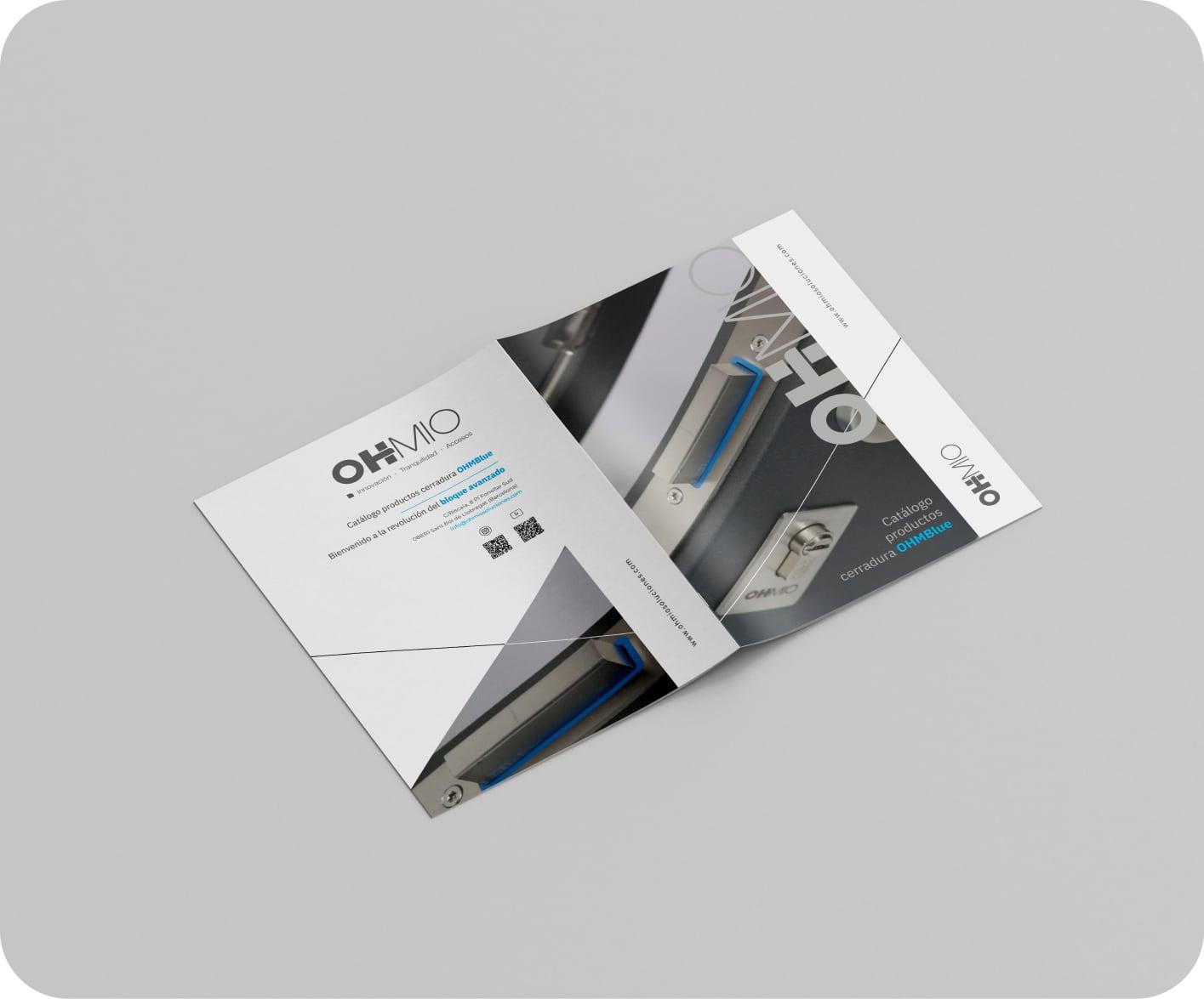 Portada del catálogo de OHMIO sobre fondo gris
