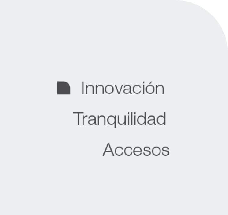 Lema de OHMIO: Innovación, Tranquilidad, Accesos
