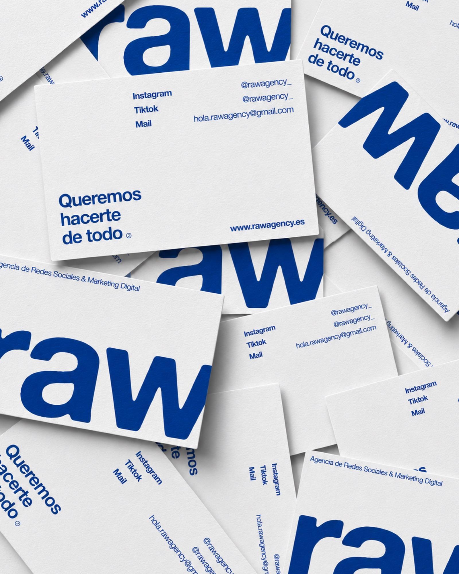 Tarjetas de visita de RAW Agency